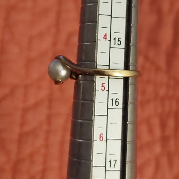 Vintage genuine pearl ring - Picture 5 of 6